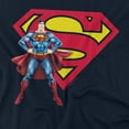 thumbnail image 2 of Superman Superman & Logo Women's T Shirt, Navy, X-Large, 2 of 6