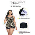 thumbnail image 6 of Hilor Women's Tankini Swimsuits Stappy Back Plus Size Two Piece Bathing Suit, 6 of 7