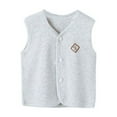 thumbnail image 3 of Usaibhir Infant Baby Toddler Vest Warm Sleeveless Jacket Spring Winter Boys Girls Waistcoat for 3-4Y Gray, 3 of 8
