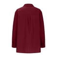 thumbnail image 5 of Cotton Linen Shirts for Womens 2026 Button Down Long Sleeve Blouse Casual Dressy Business Work Tops with Front Pocket, 5 of 7