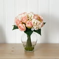 thumbnail image 3 of Nearly Natural 1837 Rose & Hydrangea Bouquet Artificial Arrangement, 3 of 3