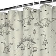 thumbnail image 3 of LightColor Origami Dinosaurs Pattern Shower Curtain 36"x72" ,Bathroom Decorative Shower Curtains Set with 12 Hooks,Modern Waterproof Washable Shower Curtain, 3 of 6