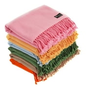 Cashmere Boutique: 100% Pure Cashmere Throw Blanket in 4 Ply (Color: Crimson Red, Size: 60" x 80")