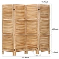 thumbnail image 6 of Ecomex 4 Panel Folding Room Divider Screen with Display Shelves 5.6 ft Tall, Natural Color, 6 of 7