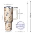thumbnail image 2 of OBREWU French Bulldog Dog Tumbler with Handle and Lid,French Bulldog Dog 40oz Double Wall Vacuum Insulated Tumbler,Cups Gift for Women and Men, 2 of 7