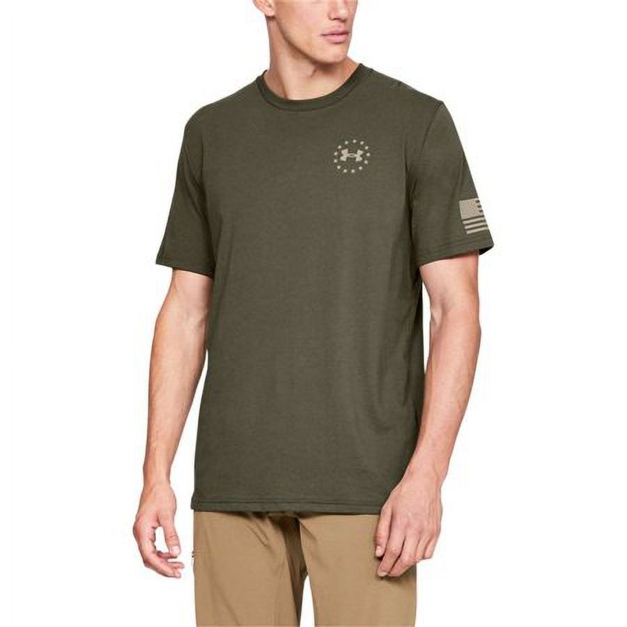 Under Armour Men's Athletic UA Freedom Flag T-Shirt Short Sleeve Tee, Marine/Sand, S - image 2 of 3