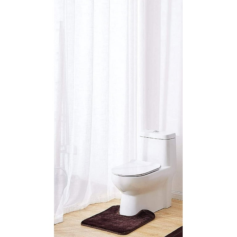 Smiry Memory Foam Bathroom rugs Toilet mats, U-Shaped Contour Carpet, 20 x  24, Grey 