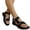Black, variant on Norvail Womens Casual Fabric Sandals with Hook and Loop Closure, Adjustable Straps, Comfortable Summer Flat Sandals, Walking Sandals for Women With Arch Support