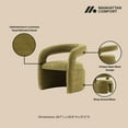thumbnail image 4 of Corvette Dining Chairs with Solid Wood Base in Olive Green - Set of 2, 4 of 11