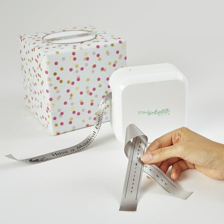 Brother - P-touch Embellish ELITE Bluetooth Ribbon and Tape Printer - White
