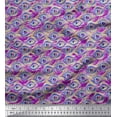 thumbnail image 1 of Soimoi Rayon Crepe Fabric Peacock Feather Print Fabric by the Yard 46 Inch Wide, 1 of 3