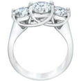 thumbnail image 2 of Pompeii 3 1/4Ct TW Round Diamond Three Stone Engagement Ring 14k White Gold Lab Grown, 2 of 3