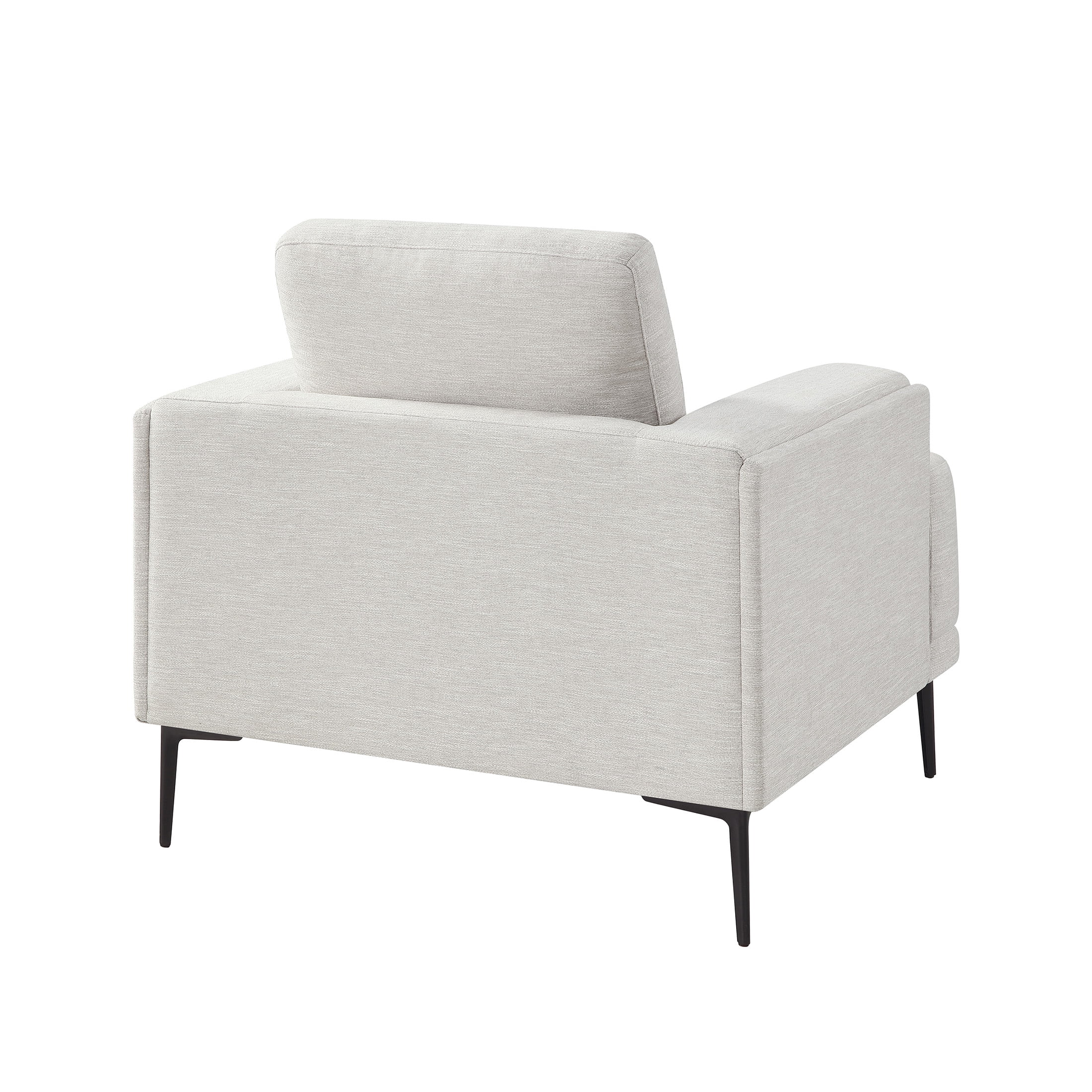 OakvillePark Bravelle Chenille Chair with Black Metal Legs, Taupe