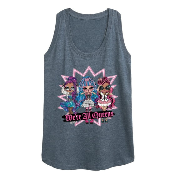 LOL OMG! Fashion Dolls - We're All Queens - Women's Racerback Tank Top