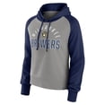 thumbnail image 2 of Women's Fanatics Navy/Gray Milwaukee Brewers Pop Fly Pullover Hoodie, 2 of 3