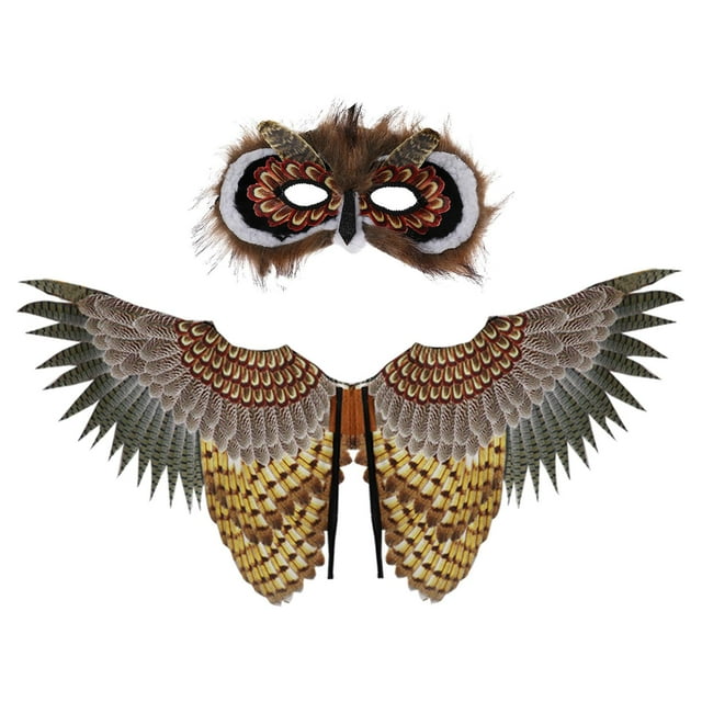 Novedad alas de máscara de búho, suministros de disfraz de Cosplay cubierta de cara de juego de rol para carnaval decoración de mujer