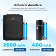 thumbnail image 2 of HW HAOWORK Amplificador de Voz Portátil con Micrófono Lavalier Bluetooth, Mini Megáfono WB006, 2 of 7