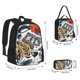 thumbnail image 2 of Easygdp French Food Mochila para Niños y Niñas con Set de Caja de Almuerzo y Estuche para Lápices 3 en 1, Mochila Escolar Estampada para Adolescentes, 2 of 7