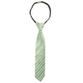 thumbnail image 1 of Spring Notion Cravate Pré-Nouée Tissée à Fermeture Éclair pour Garçons Petites Rayures Vert Pastel, 1 of 4