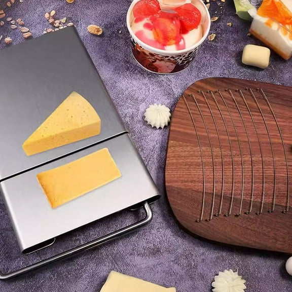 OFFIGAM 12pcs Thin Cheese Slicer Kitchen Tool In Silver For Cutting Cheese And Butter