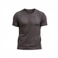 thumbnail image 3 of Gym Shirts Men Summer Solid Cool Ice Silk Crew Neck Short Sleeve Mens T-Shirts Sports Top, 3 of 5