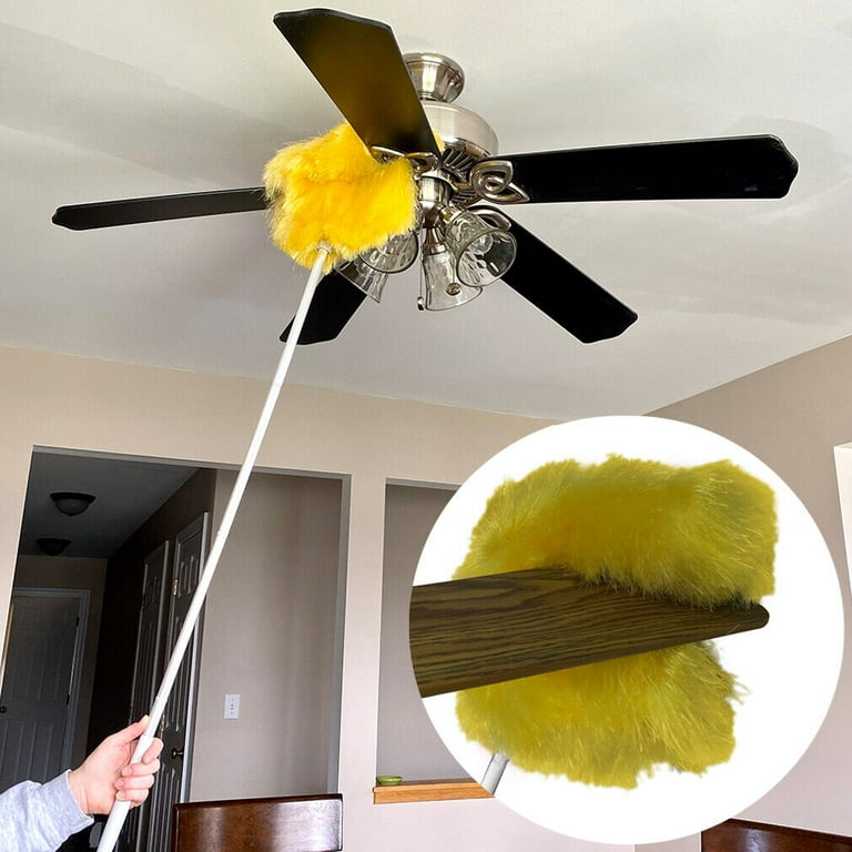 Evelots Ceiling Fan Duster Both Sides, Static Microfiber Brush, Up to