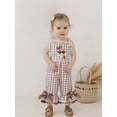 thumbnail image 3 of Thanksgiving Baby Girl Outfits Turkey Romper Long Flared Jumpsuit Overalls 6 12 18 24 Months 2 3 4 5 Years Old Toddler Girl Thanksgiving Clothes, 3 of 9