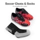thumbnail image 5 of Tacos de Fútbol DREAM PAIRS Talla 3 para Niños Rojos y Negros con Medias, 5 of 9
