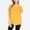 Yellow, variant on Women's Lace Yoke Short Sleeve Blouse with Pleated Front - Medium, Yellow