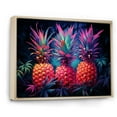 thumbnail image 2 of Designart "Nectar From A Neon Pineapple II" Pineapples Floater Framed Wall Art Living Room, 2 of 5