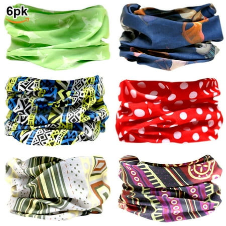 - Basico Outdoor Sports Bandana Seamless Tube Mask Magic Scarf(6Pack)
