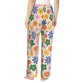thumbnail image 3 of Fotbe Groovy Daisy Flowers Women's Pajama Pants,Sleepwear Pants,Pj Bottoms Drawstring And Pockets-Small, 3 of 9