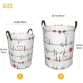 thumbnail image 5 of William Morris Strawberry Thief Floral Round Canvas Linen Laundry Hamper, Waterproof Storage Bin For Toys, Books, Clothes, Pets, Laundry Basket, Gift Basket Medium, 5 of 8