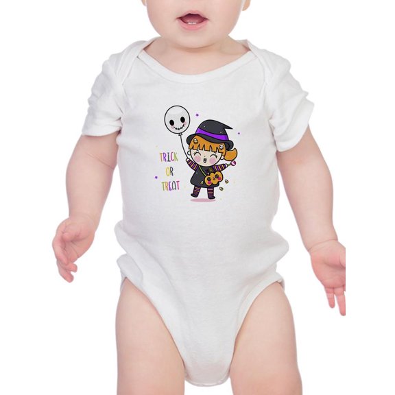 Halloween Girl W Cute Balloon Bodysuit Infant -Image by Shutterstock,  Newborn