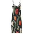 JINGDS Tulip Flower Patterns Art772 Womens Summer Dresses, Maxi
