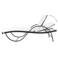 thumbnail image 5 of vidaXL Sun Lounger with Cushion & Table Poly Rattan Black, 5 of 10