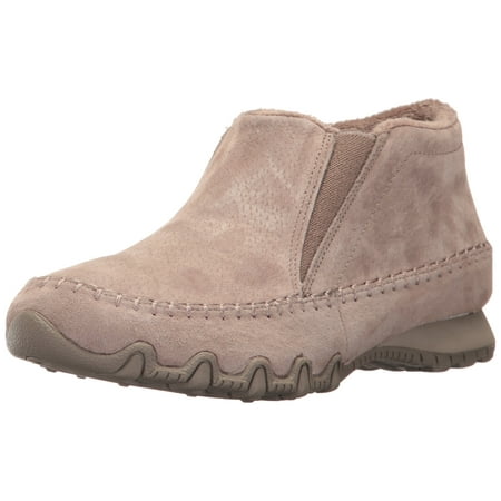 Skechers Women's Bikers-Spirit Animal Ankle Bootie, Dark Taupe, 6 M US