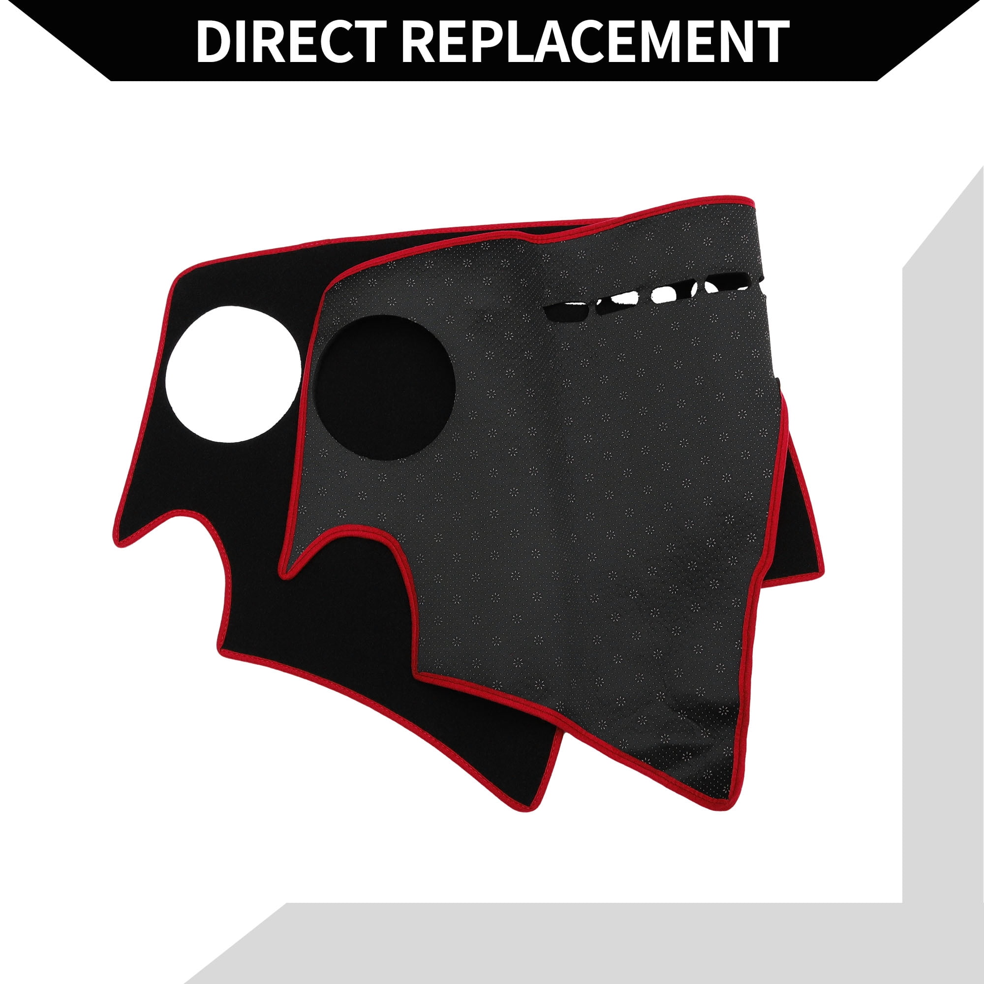 Unique Bargains Dash Cover for Chevrolet Spark 2013-2015 Non-Slip Polyester Silicone Red