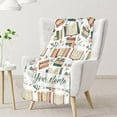 thumbnail image 2 of Books Blanket Gifts for Book Lovers - Vintage 50x60 Inches Reading Throw Blanket for Library - Soft Fuzzy Comforter for Couch Sofa Bed - Bedroom Decor for Read Lovers, 2 of 10