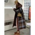 thumbnail image 3 of Abrigos largos de plumón de pato blanco al 90 % para mujer, chaqueta acolchada larga con capucha, holgada, gruesa y cálida, a cuadros, para invierno, 2024, 3 of 4