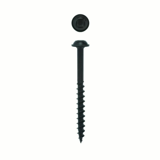 10 x 21/2 HighPoint Round Washer Head Woodworking Screws, Black Oxide