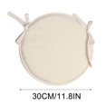thumbnail image 4 of Tuvgenk Office Seat Cushion Beige Pressure Relief Seat Cushion Pillow with Ties Round Polyester Breathable Thick Chair Pad for Home, 4 of 5