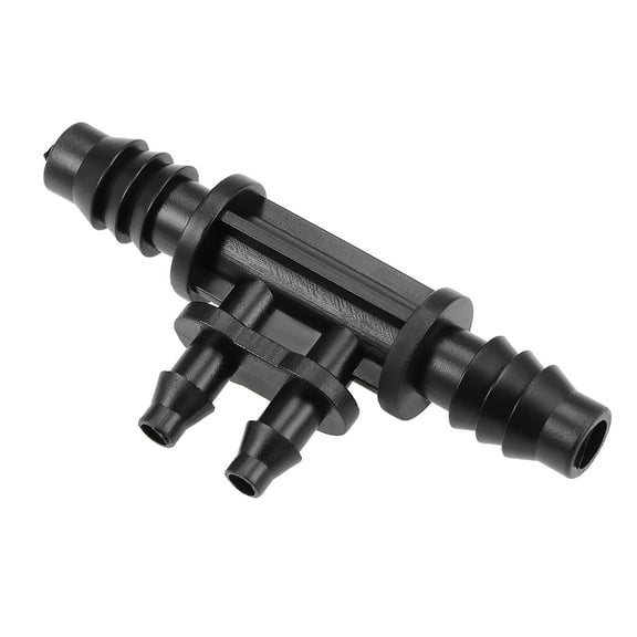 Barb Drip Pipe Connector 4mm and 8mm Inner Diameter Hose Fitting 4 Way for Garden Irrigation System, Plastic 10pcs