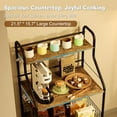 thumbnail image 2 of Microwave Stand with Storage 4-Tier, Bakers Racks for Kitchens, Coffee Bar Microwave Cart with Storage, Metal Bakers Rack with Storage, Coffee Cart with 5 S-Hooks, 2 of 9