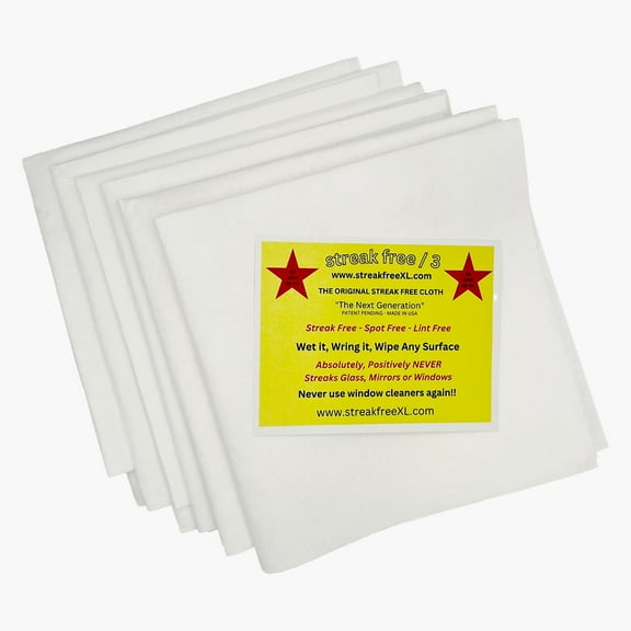Microfiber Cleaning Cloth "As CCF19 Seen On TV" 16" X 16" Lint-Free Cloths for Glass, Window & Cars - Microfiber Towels for Streak Free Cleaning & Shine - Reusable Cleaning Rags - Just Use Water