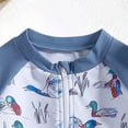 thumbnail image 6 of Ymyiu Baby Boy Swimsuit Kid One Piece Rash Guard Swimsuit Jumpsuit Bathing Suits Boy Water Sport Long Sleeve Swimsuit UPF 50+ 12-18 Months (Blue,12-18 Months), 6 of 7