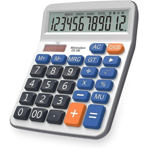 Calculadora electrónica de escritorio YONGSHENG minimalista 12 dígitos pantalla LCD grande