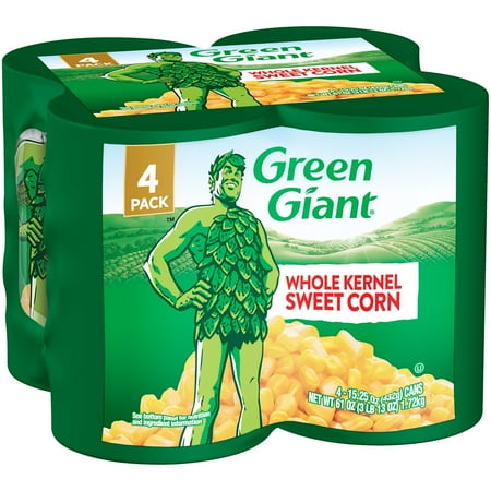 Green Giant Whole Kernel Sweet Corn, 15.25 oz, 4 Ct