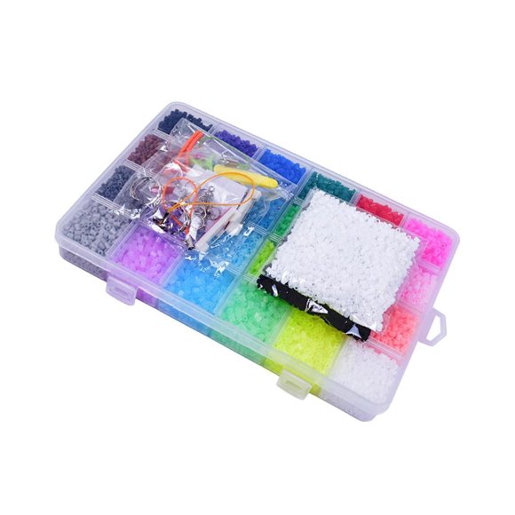 maytalsory 24 Colors Fuse Beads Kit 2.6mm Fusion Perler Beads for Crafts Handmade Kids