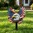 thumbnail image 5 of Darzheoy 4th of July Outdoor Decorations, Patriotic Wall Art Ornament, Handcrafted Metal Wall Art Decoration, Outdoor Weatherproof Home Accent for Yard, Porch, Front Door, Garden, Patio, 5 of 6